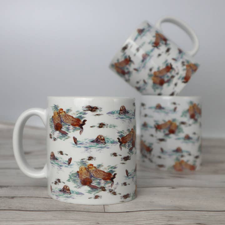Otter Ceramic Mug for wholesale by Discover and Draw
