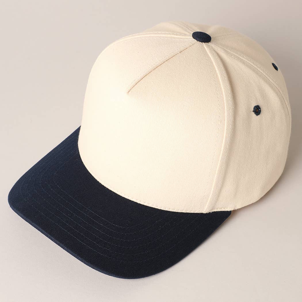 Fashion City - Wholesale Baseball Cap - Unisex - Plain Two-Tone Canvas Cotton Trucker Hat5