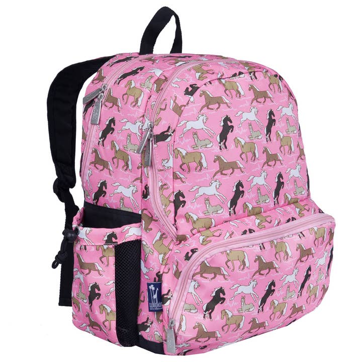 Wildkin - Wholesale Backpack - Kids - Horses in Pink 17 Inch Backpack