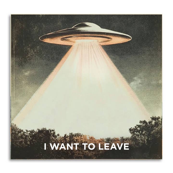 Bad Betty Greeting Co. - Wholesale Sticky Notes - I Want to Leave - Funny Alien Sticky Note Pad