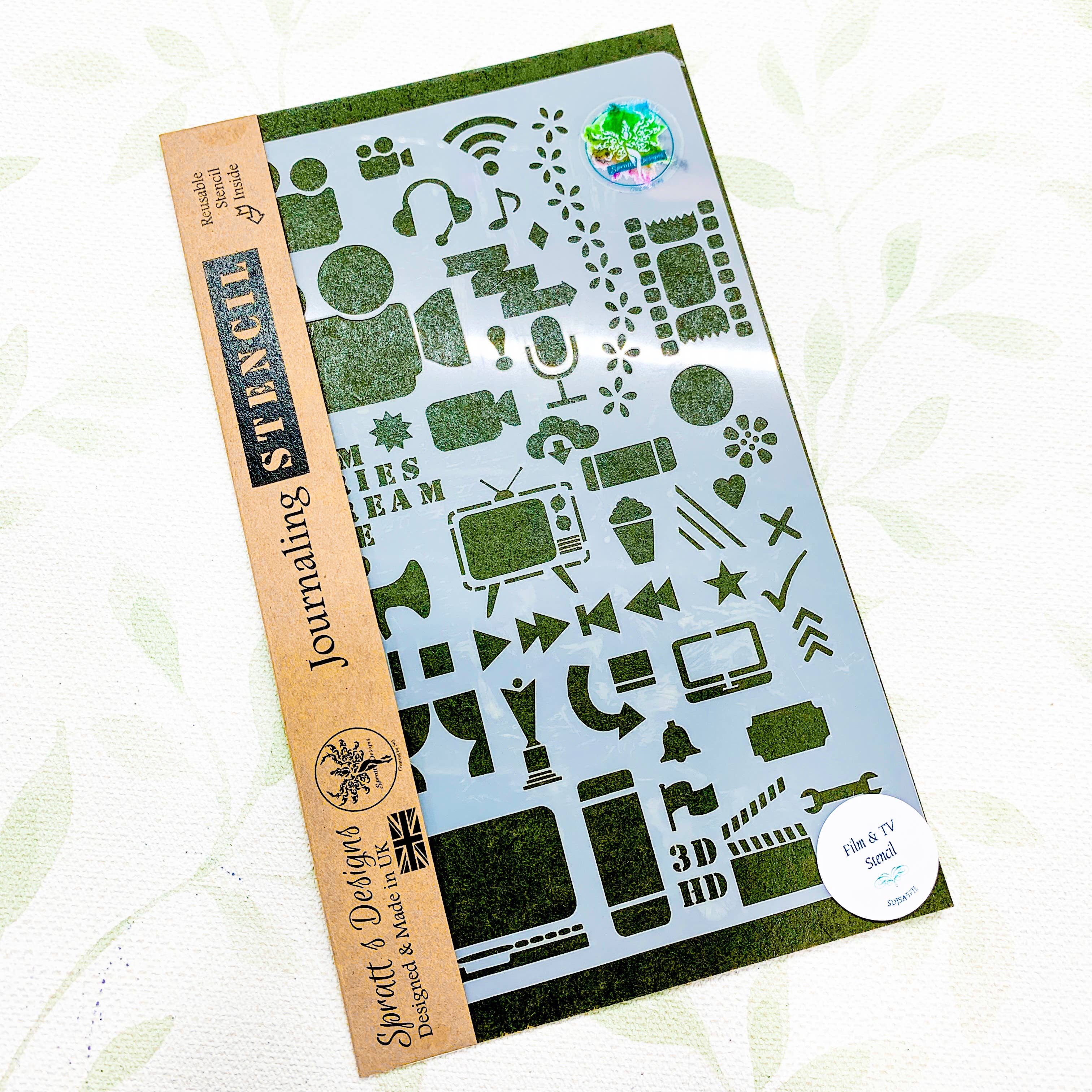 Spratt's Designs – wholesale Stencil/craft die – Film & TV Journal Stencil for Series Planning and Crafts10
