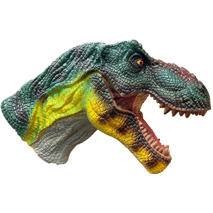 Texas Toy Distribution - Wholesale Puppet – Kids & baby - Tyrannosaurus Rex T-Rex Head Dinosaur Rubber Hand Puppet with Sound
