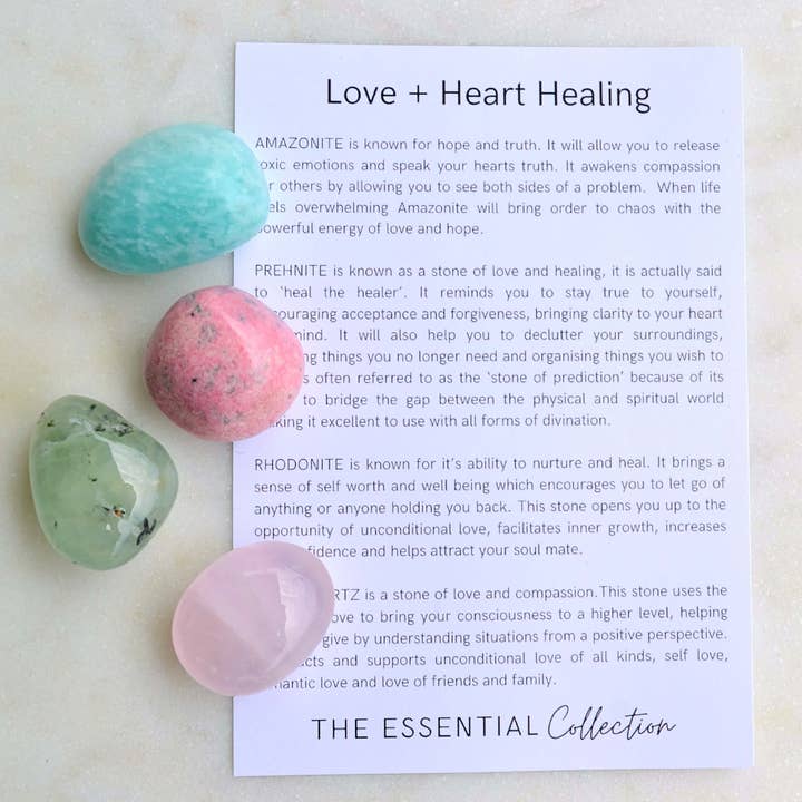 The Essential Collection - Wholesale Spiritual Stone/Crystal - Love + Heart Healing Crystal Kit2