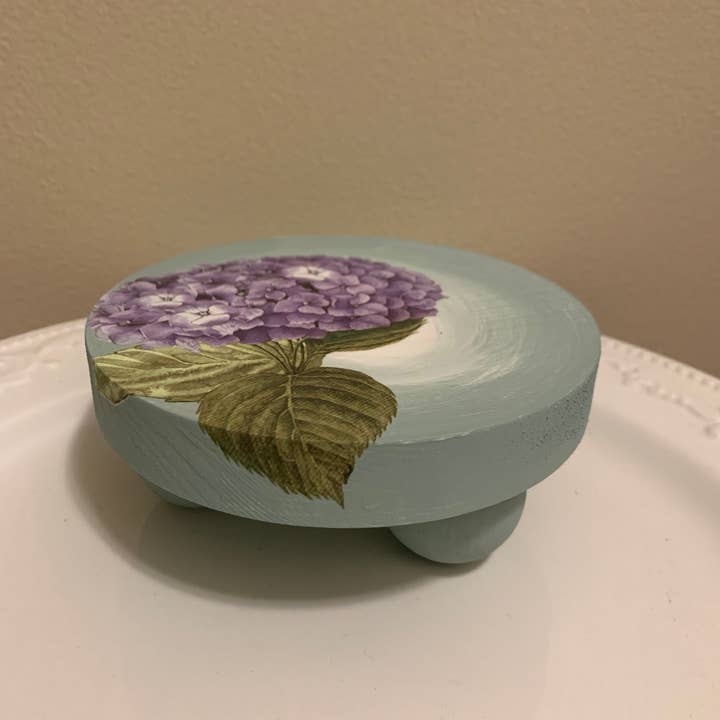 elevador de hortensias de color azul pálido bajo para venta al por mayor de Petite Pedestals