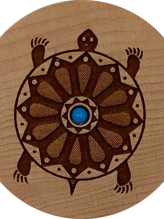 Turtle Turquoise Wood Dreambox for wholesale by Woodcutts Inc.