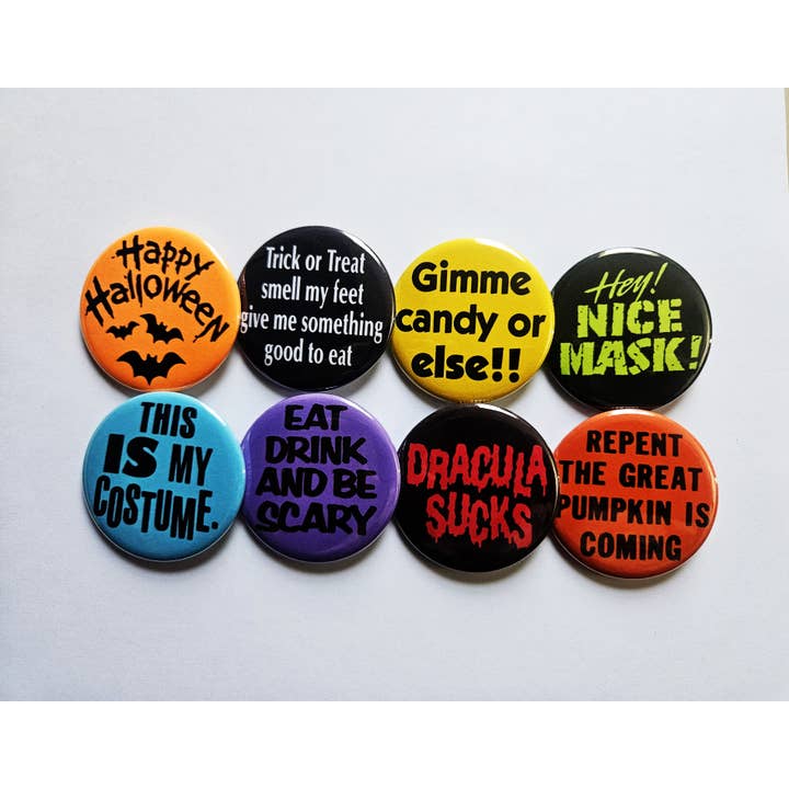 Badge vintage Halloween, magnets et décapsuleurs - ensemble 01 pour la vente par Flip The Record