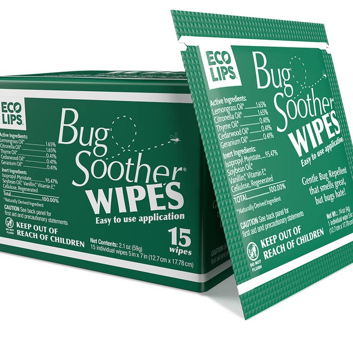 Eco Lips & Bug Soother - Wholesale Insect Repellent - Bug Soother Mosquito Repellent Wipes 15-count0