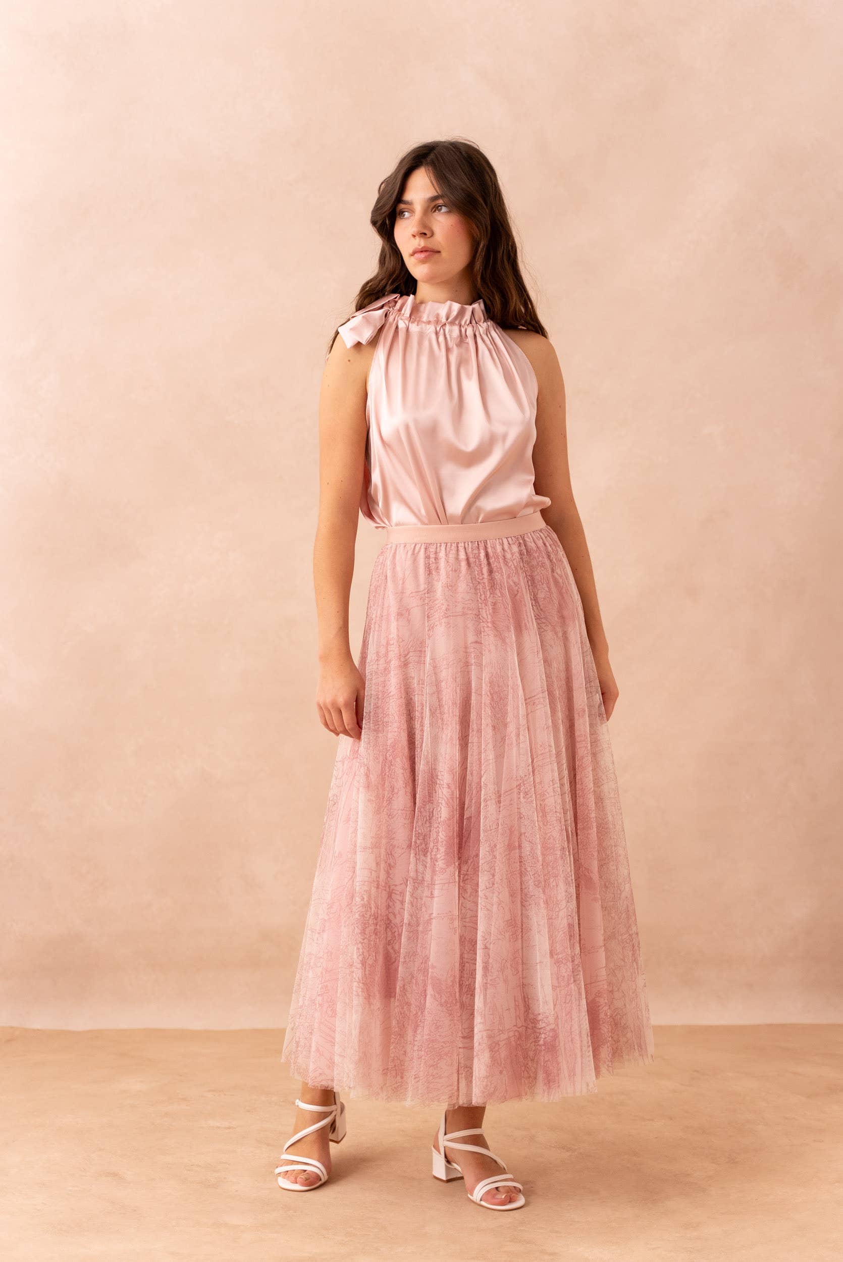 CHOKLATE PARIS - Wholesale Skirt - Women's - Amber skirt in toile de Jouy printed tulle - CK08202-17