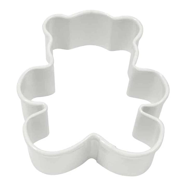 R&M International - Wholesale Cookie Cutter - Mini Teddy Bear Cookie Cutter (White, 1.75")