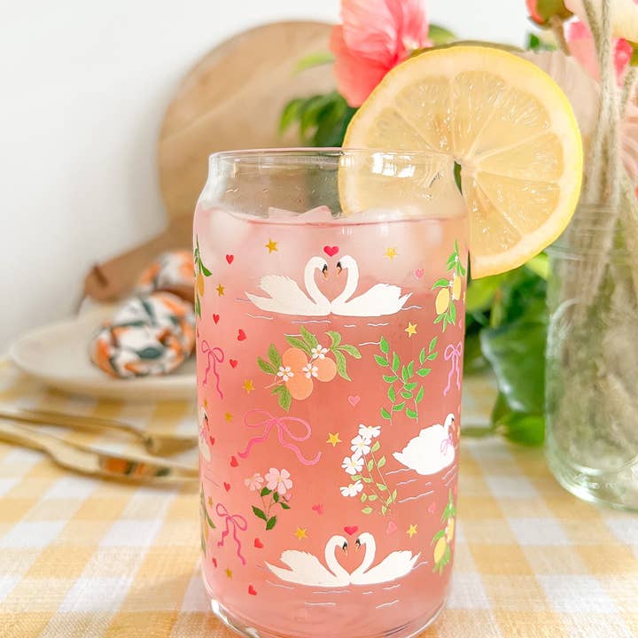 Hart and Flora Shop - Wholesale Drinking Glass/Cup - 16oz Swan Lake Glass2