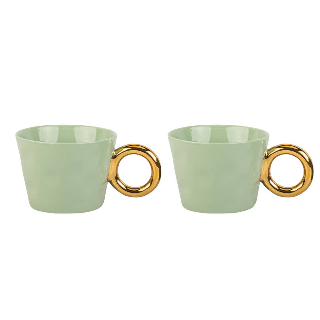 まっちゃ Wholesale Set of 2 matcha morning cuddle cups D10.4 H7.8 for