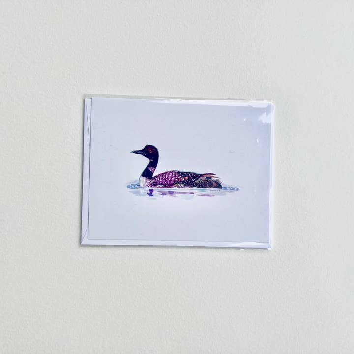 Liz Burdick Arts - Wholesale Everyday Greeting Card - Loon Card 1