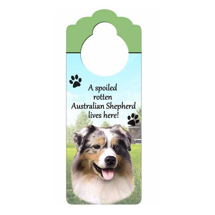 Australian Shepherd Doorknob Notes for wholesale by E&S Pets