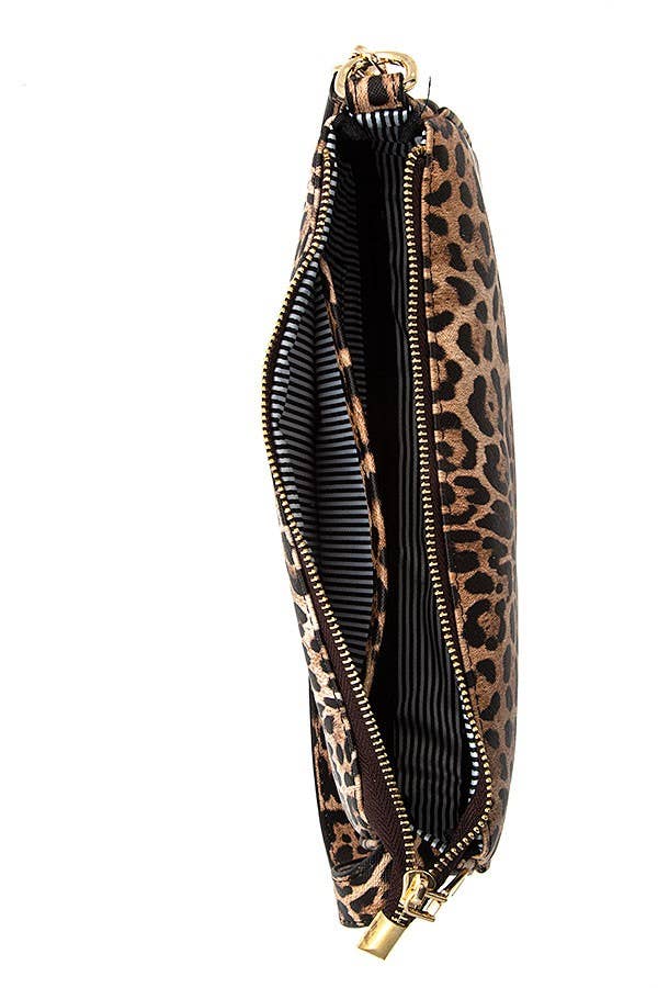 Andrea Bijoux - Wholesale Shoulder Bag - Women's - Animal Print Faux Leather Baguette Bag7
