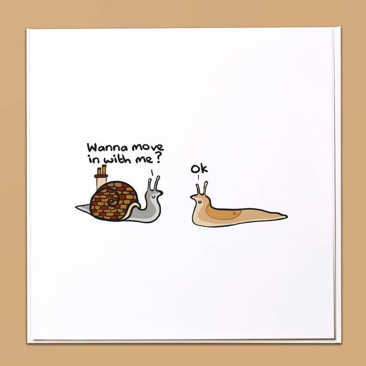 Vill du flytta in med mig Vykort för wholesale av The Crafty Giraffe