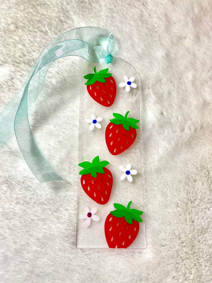Marcapáginas de acrílico - Campos de fresas para venta al por mayor de Elation Collective