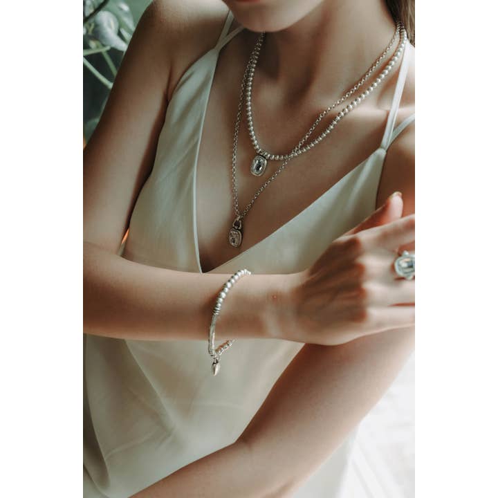 Chanour - Wholesale Pendant/Charm Necklace - Handmade Crystal Pewter Necklace - 3890