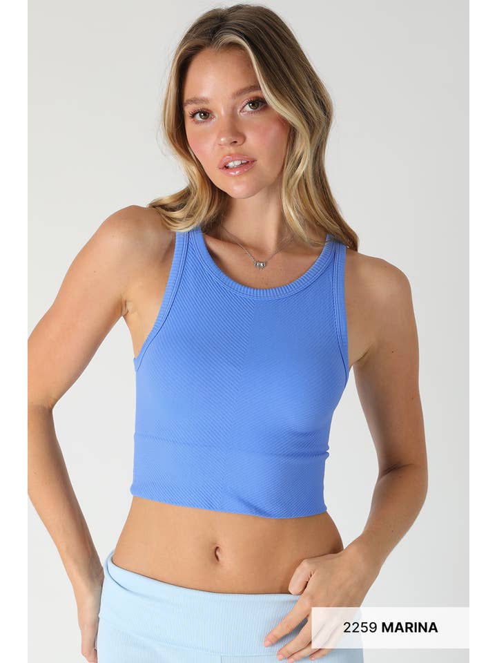 NIKIBIKI - Wholesale Knit Top - Women's - NS7933 - Chevron Highneck Crop Top7