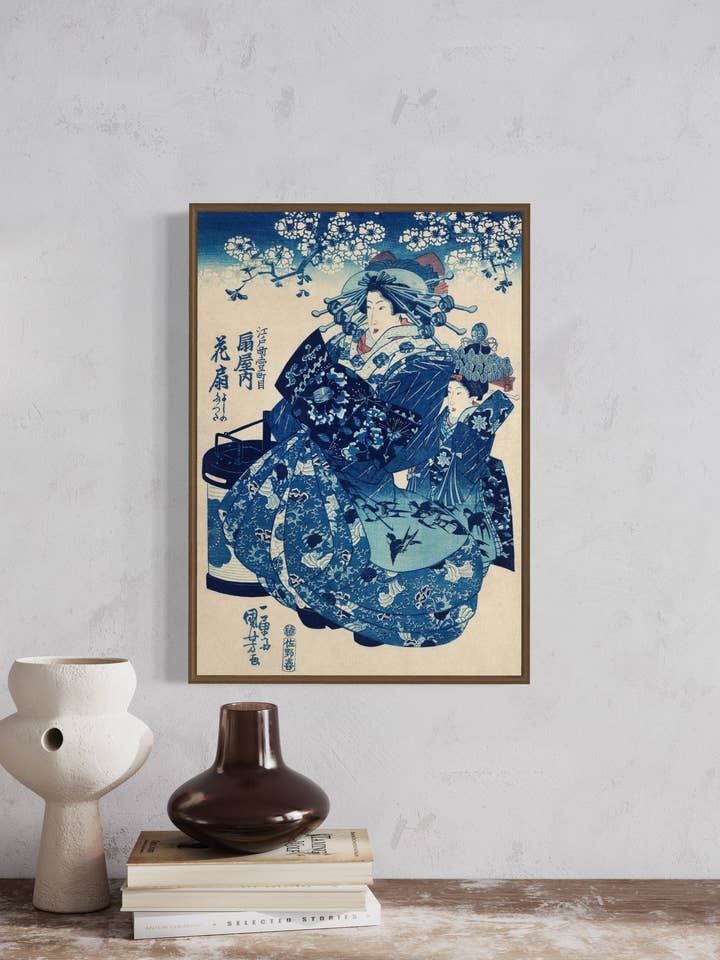 Ogiya uchi Hanaogi by Utagawa Kuniyoshi. A4, A3, A2 Wall Art. Vintage Wall Art Print. Japanese Art, Japanese Prints. Mothers Day gift, Japan for wholesale by Gabrielle Dalsan