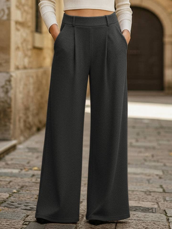 Lovenne - Wholesale Pants - Women's - Versatile solid color straight wide-leg pants4