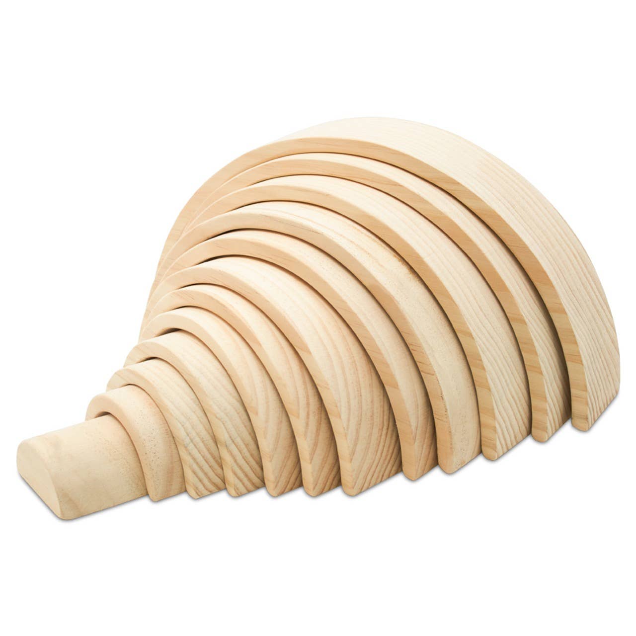 Woodpeckers Crafts - Wholesale Wood Toy - Kids - Wood Stacking Rainbow, 14.5" x 7" x 2.75"3