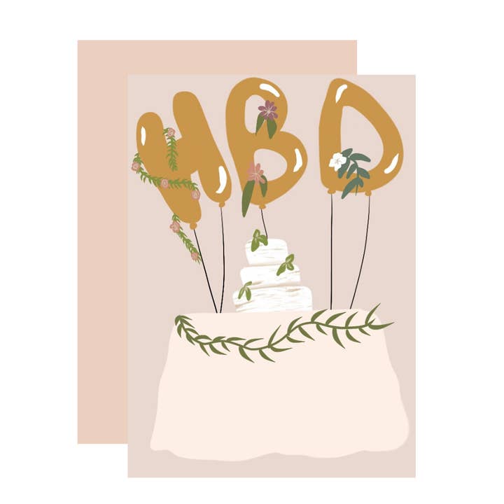 Happy Birthday Greeting Card for wholesale by Aims Moon Paperie