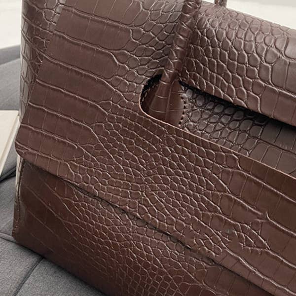 Sheer Trend - Wholesale Draagtas - Dames - Effen kleur handtassen met gesplitste naden en draagtas1