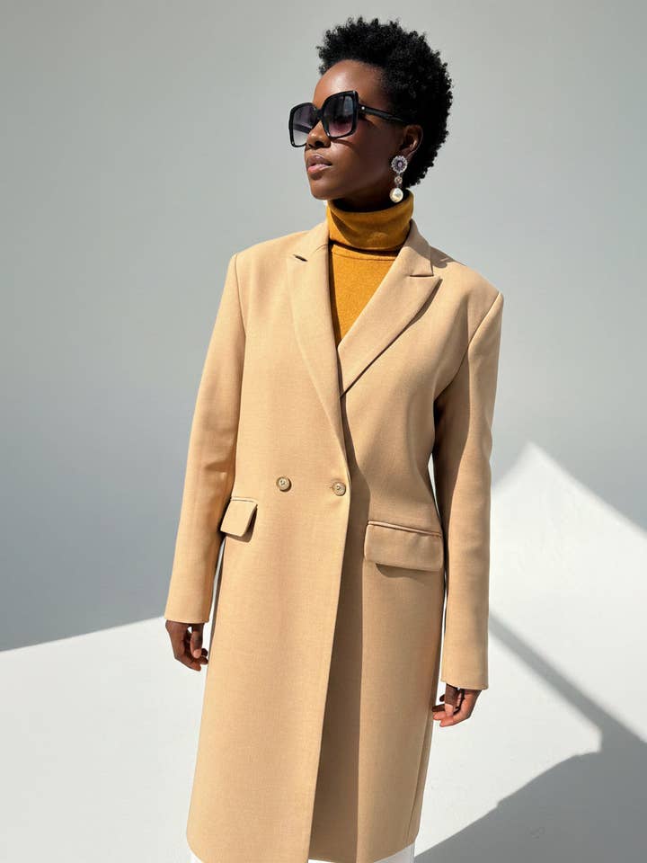 Lång elegant beige kappa för wholesale av EUG fashion