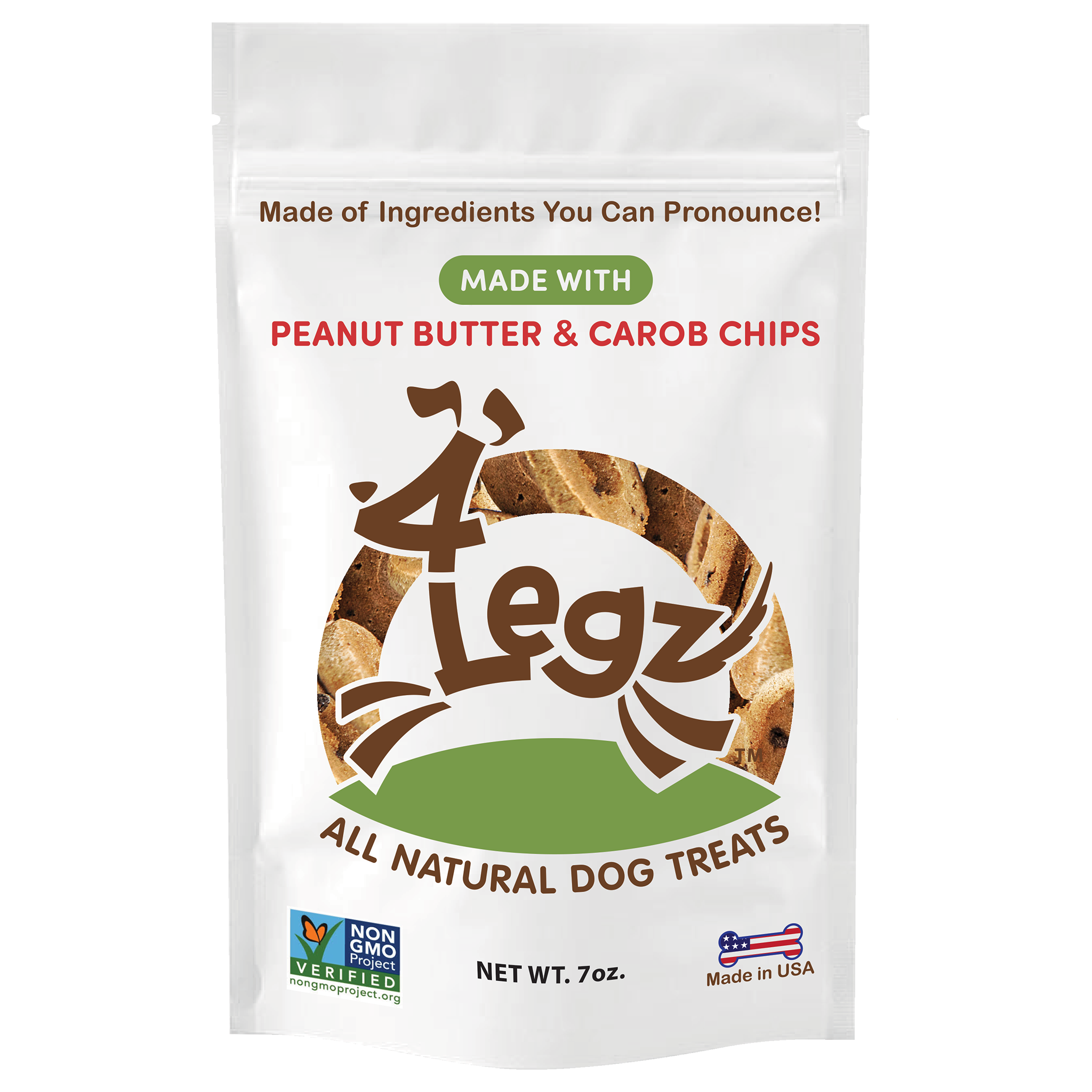 4legz - Wholesale Pet Treats - Dog - Peanut Butter and Carob Chips "Ode to Odie" Dog Treats1