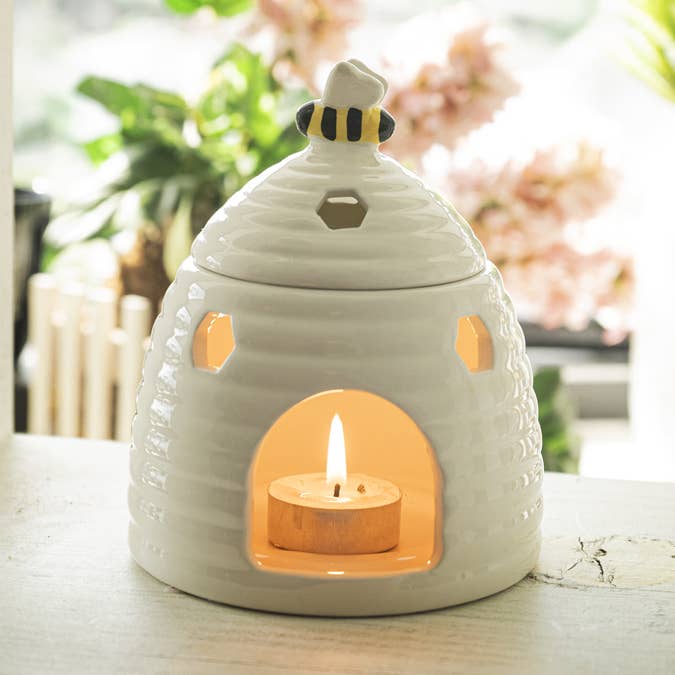 White Beehive Oil Burner for wholesale by Pacific Trading