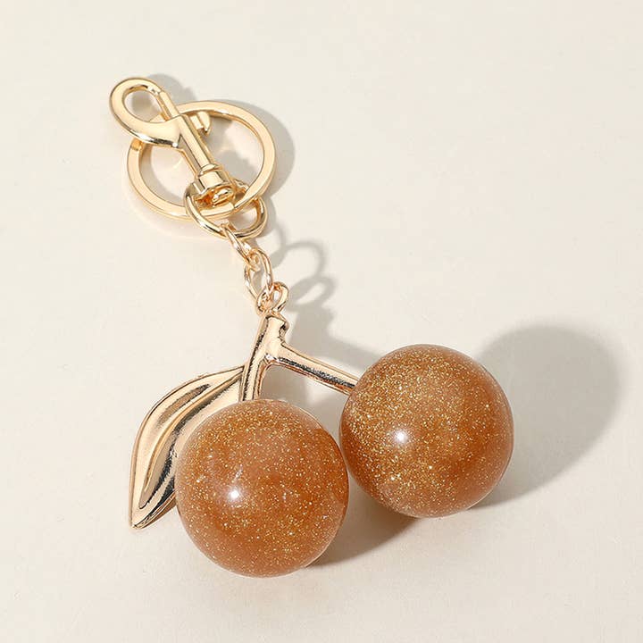 Sensibling Corp. - Wholesale Keychain - Women's - Glittered Cherry Keychain / Bag Charm4