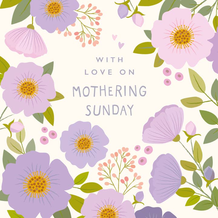 Klara Hawkins - Wholesale Mother’s Day card - Pretty Floral Mothering Sunday Card | Mother's Day Card1
