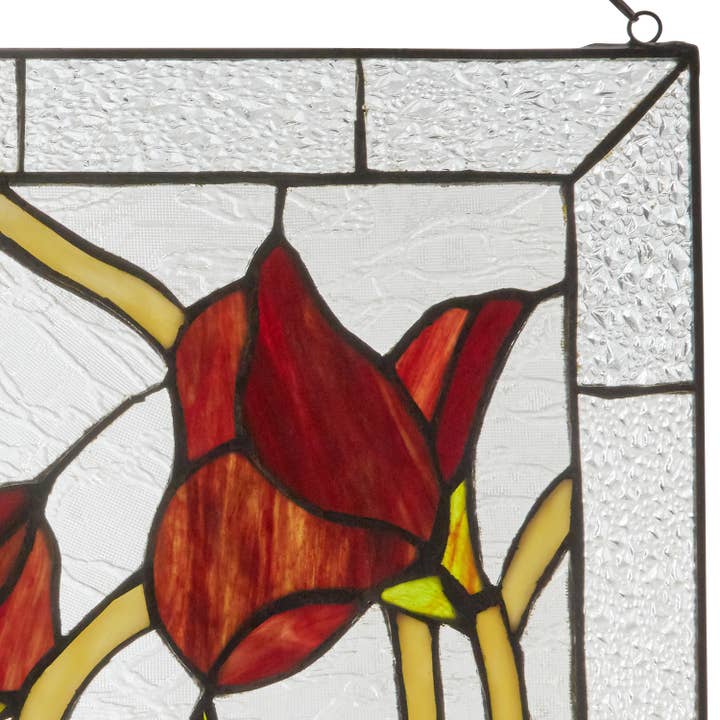 River of Goods - Wholesale Suncatcher - 24"W Floral Vine Tiffany-Style Stained Glass Window Panel15