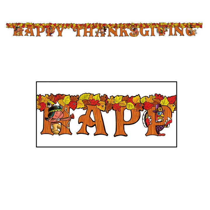 Happy Thanksgiving Streamer for wholesale by Beistle