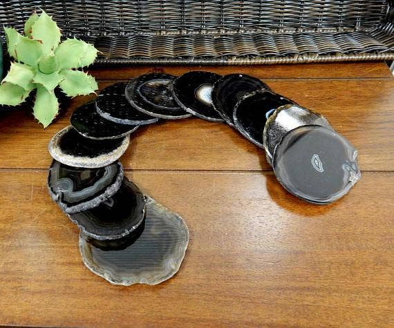 Rock Paradise - Wholesale Spiritual Stone/Crystal - Agate Slices -Top Drilled - Size #2 LARGE AGATE - Crystal Craft Supply12