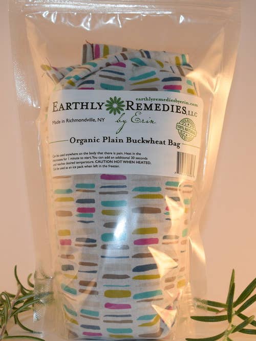 Plain Organic Buckwheat Heat packs for wholesale by Earthly Remedies By Erin
