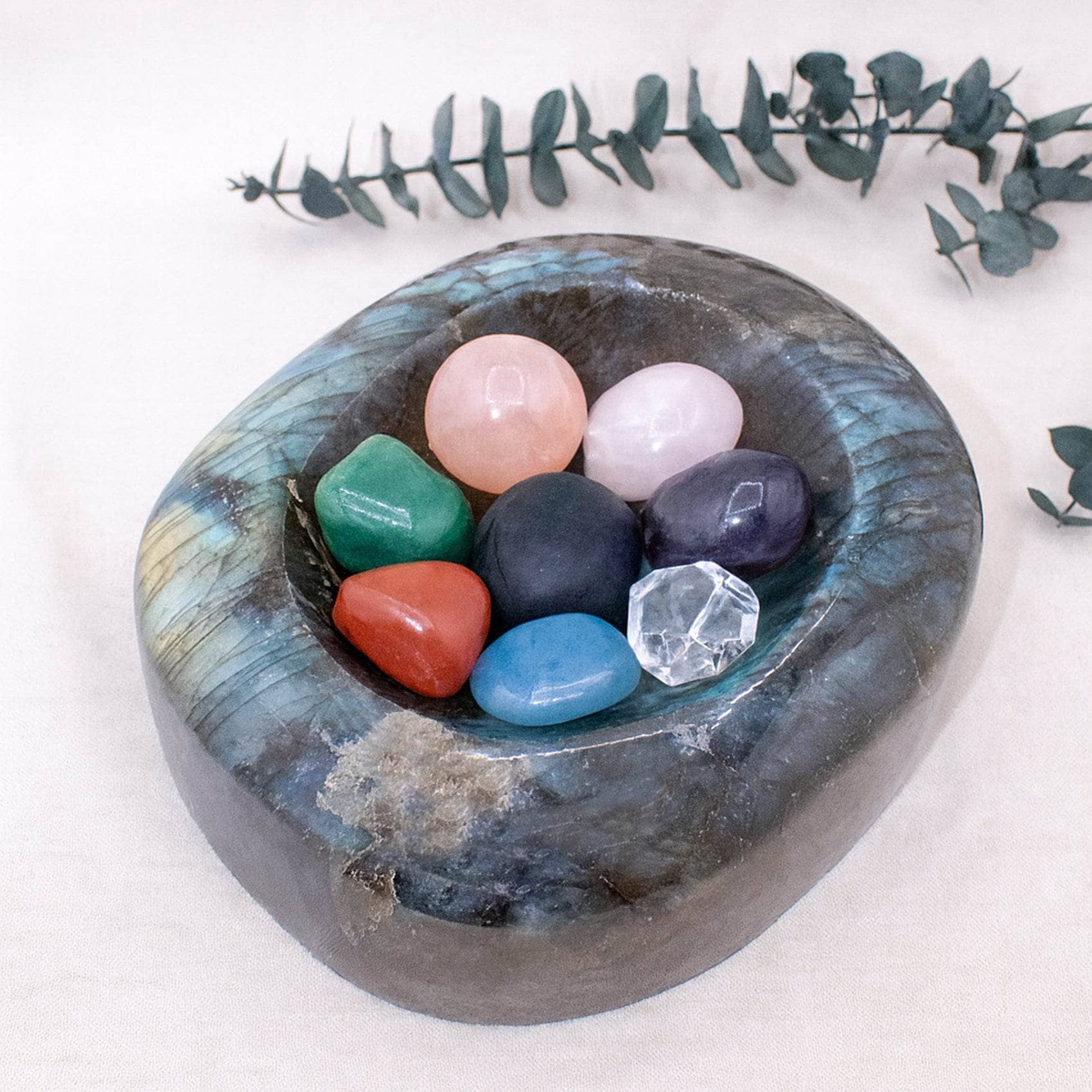 Tiny Rituals - Wholesale Spiritual Stone/Crystal - Genuine Labradorite Blue Flame Bowl - 1 of a Kind3