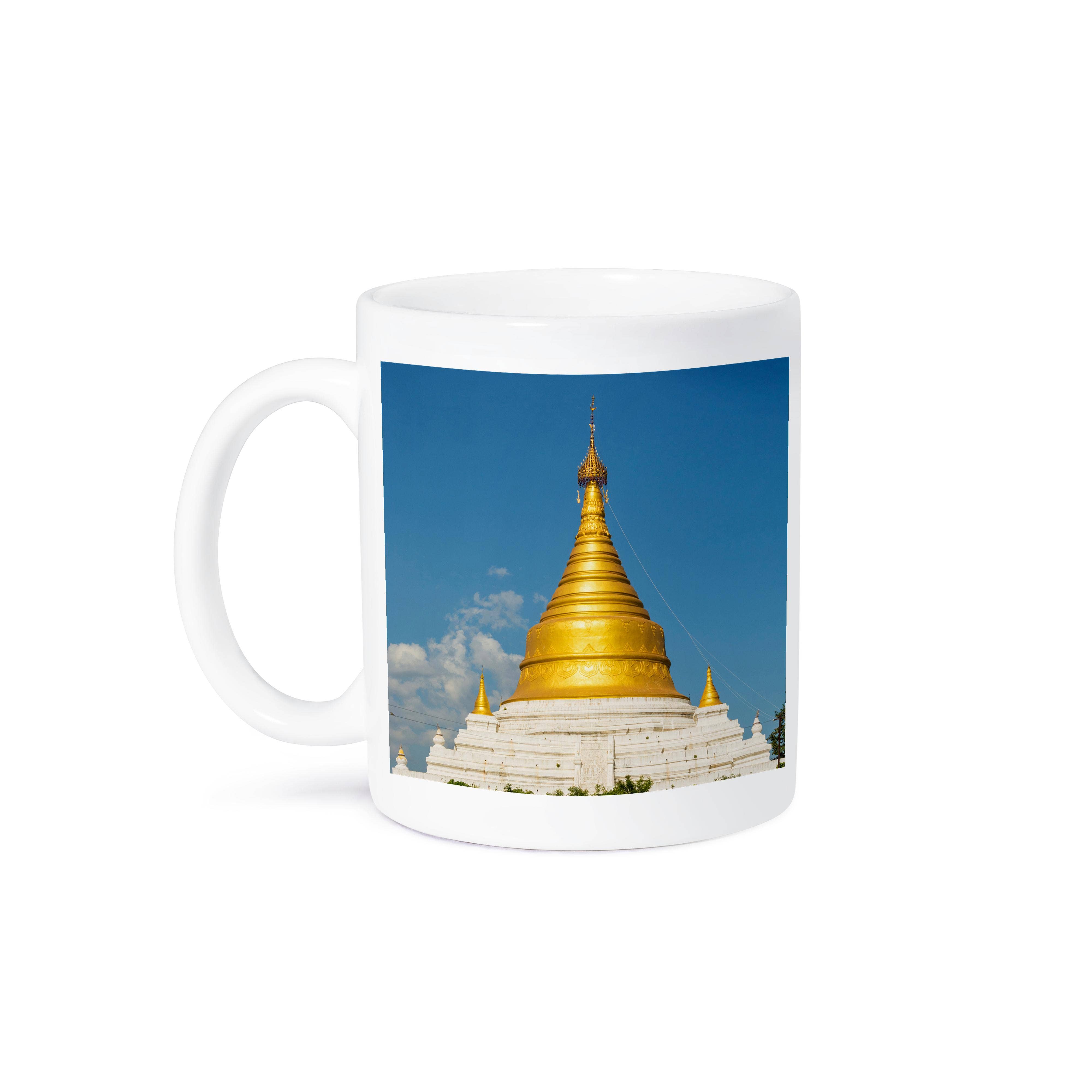 3dRose - Wholesale Coffee Mug - 3dRose, Myanmar. Mandalay. Inwa. Bright golden pagoda in the trees., Mug8