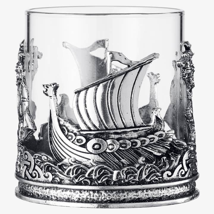 The Wine Savant / Khen Glassware - Wholesale Cocktail/Liquor Glass - Viking & Mythological Whiskey Drinking Glass - 12 OZ4