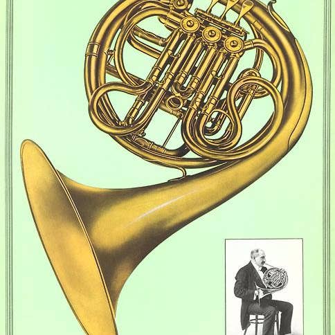 Art Print MS-262 French Horn for wholesale by Found Image Press