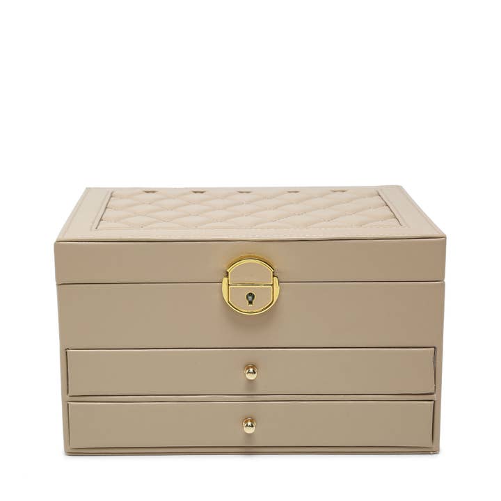 Papaya Fashion Ltd - Wholesale Jewelry Box/Organizer - XC03-3 Layers Lockable Jewellery Storage Box With 2 Drawers