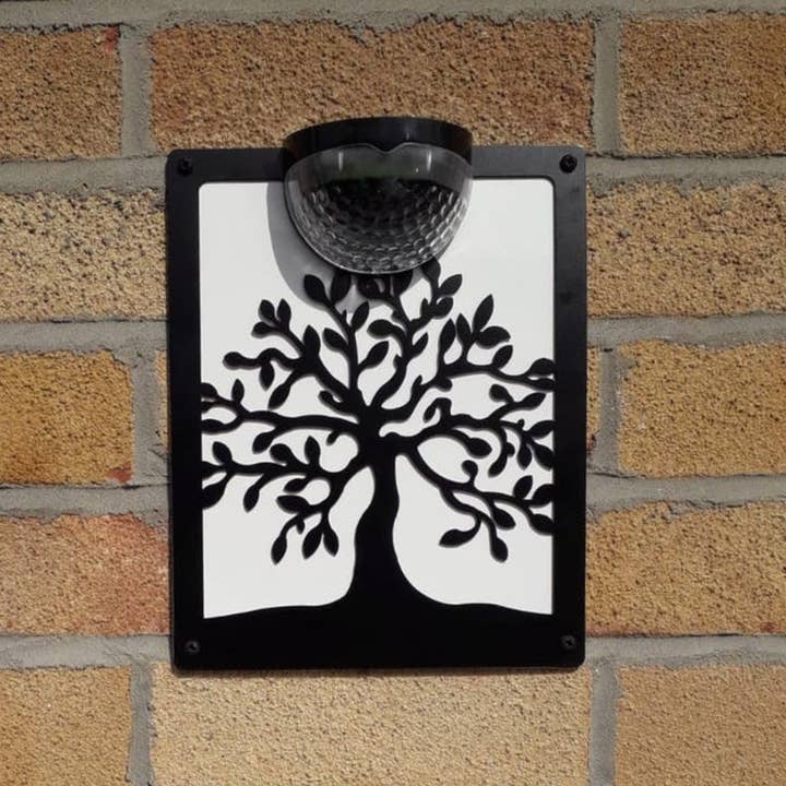 Florys Online – wholesale Outdoor ornament/decor – Tree of Life Solar Light Wall Plaque4