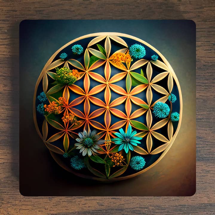 Flower of Life Magnet for wholesale by Zen and Meow