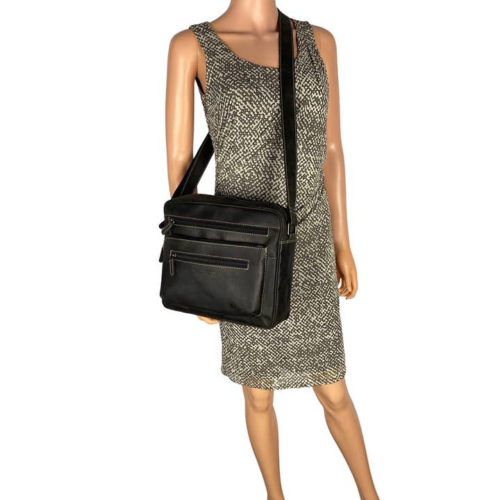 Arrigo – Großhandel Schultertasche – Unisex – Arrigo Unisex Schultertasche aus Büffelleder – 3 Farben3