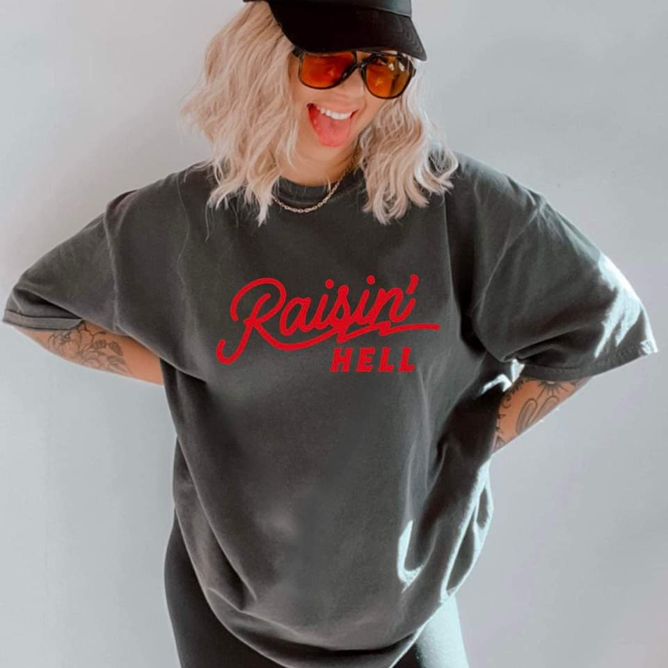 The Candy Collections - Vendita all'ingrosso Maglietta serigrafata - Donna - Maglietta Raisin' Hell0