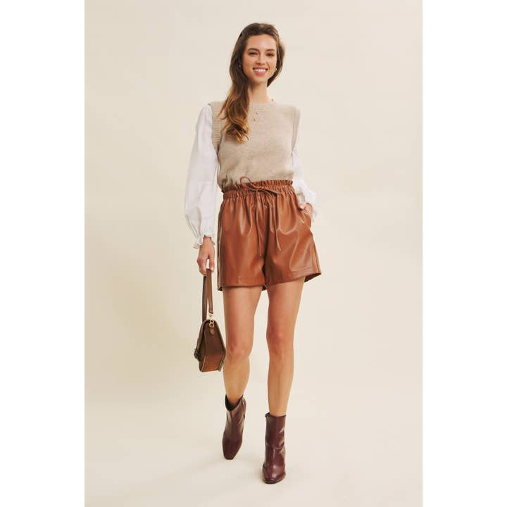 in february - Wholesale Knit Sweater - Women's - SWEATER VEST TOP WITH WOVEN PUFF SLEEVES4