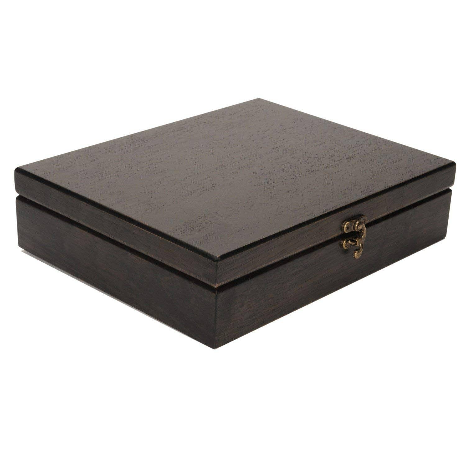 Wood Expressions - Wholesale Decorative Box - Old World Wooden Treasure Box with Brass Latch23