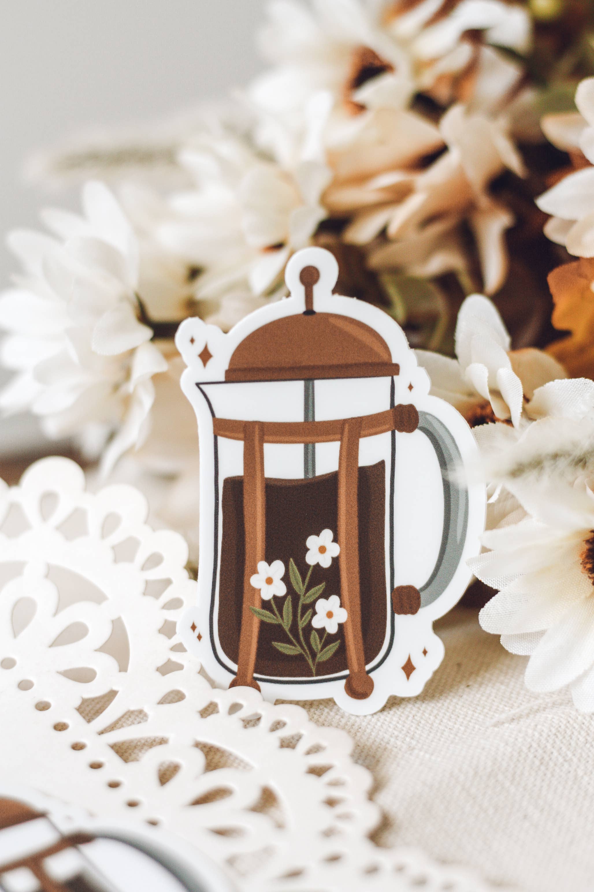 Jess' Paper Co. - Wholesale Sticker - French Press Sticker4