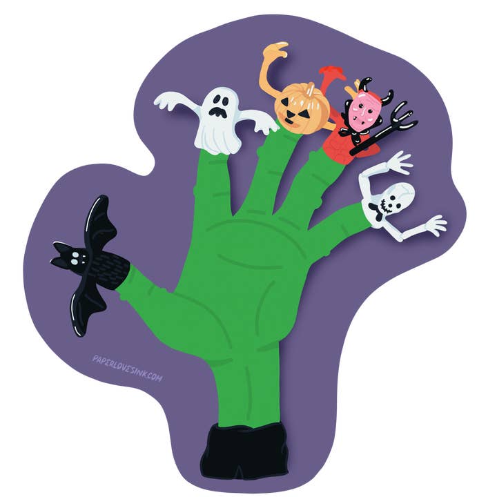 Finger Puppets Vinyl Stickers for wholesale by Paper Loves Ink