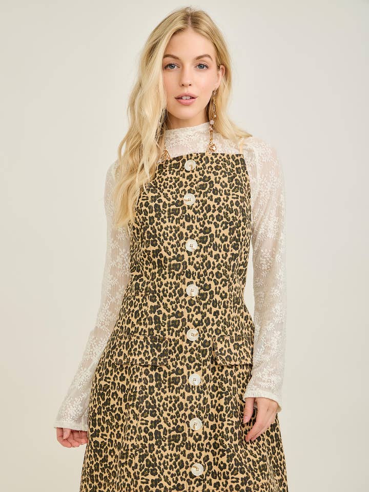 TR2087-02D1_Vestido con botones y cremallera de leopardo lavado-T6IF7T0 para venta al por mayor de TRENDILITY